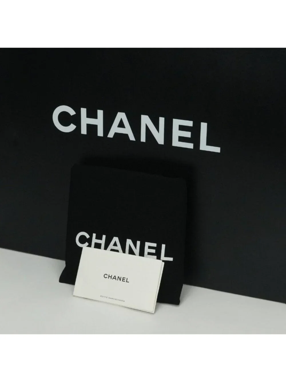Chanel Wild Stitch Quilted Tote Caviar Leather Blue Gunmetal CC Logo Chain - Picture 10 of 10